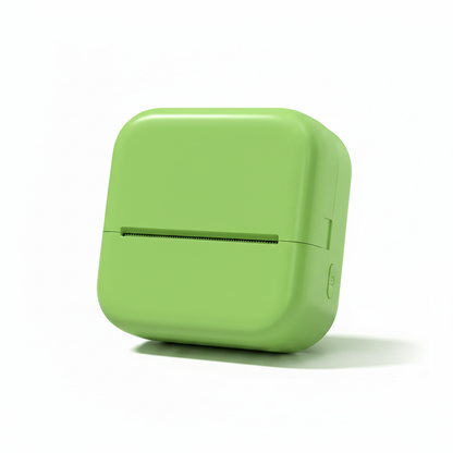Mini Bluetooth sticker printer in green