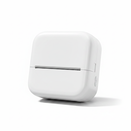 Mini Bluetooth sticker printer in white